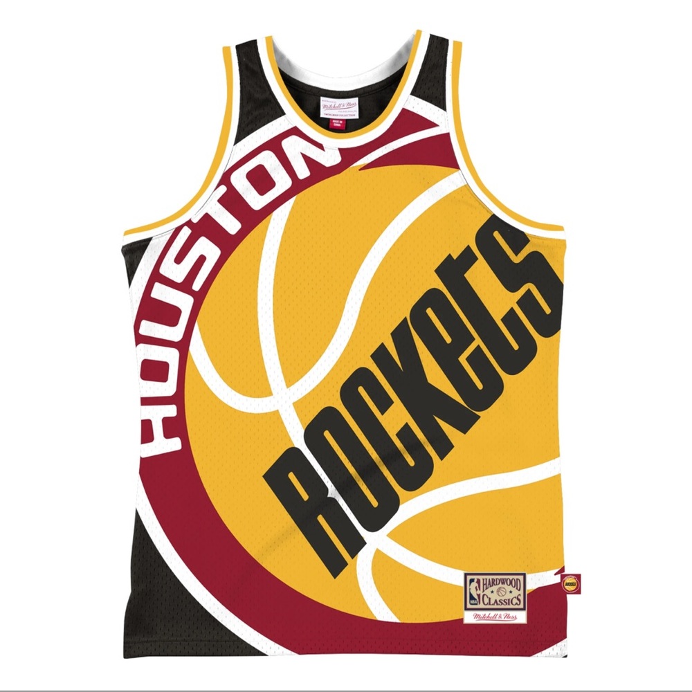 MEN'S HOUSTON ROCKETS MITCHELL&NESS BLACK HARDWOOD